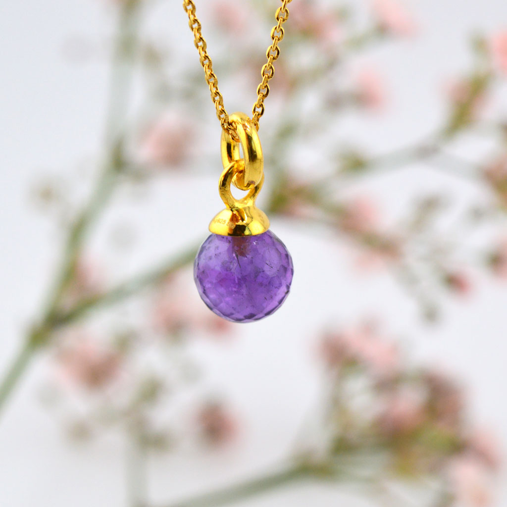 Amethyst Kugel Anhänger