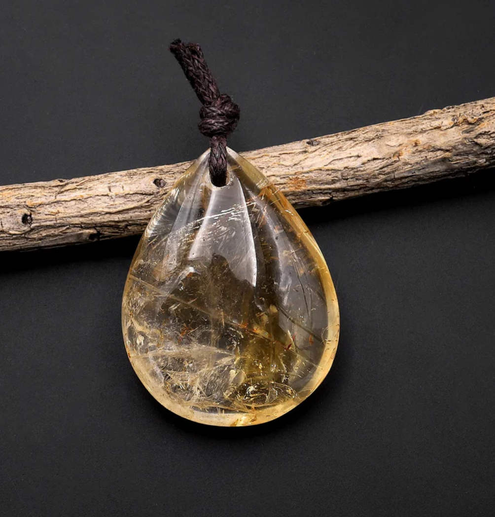 Citrin Tropfen Anhänger