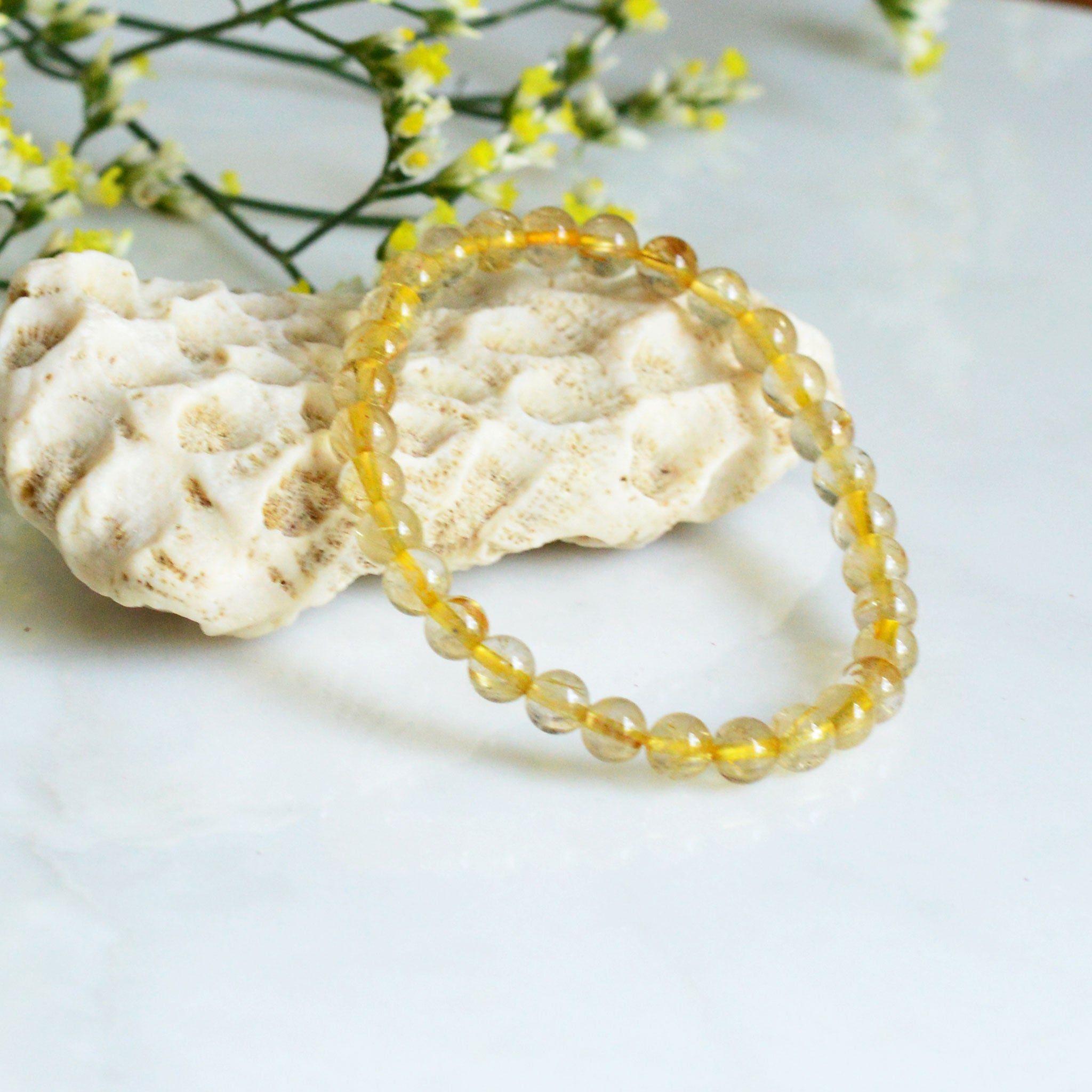 Goldener Rutilquarz Armband rtw