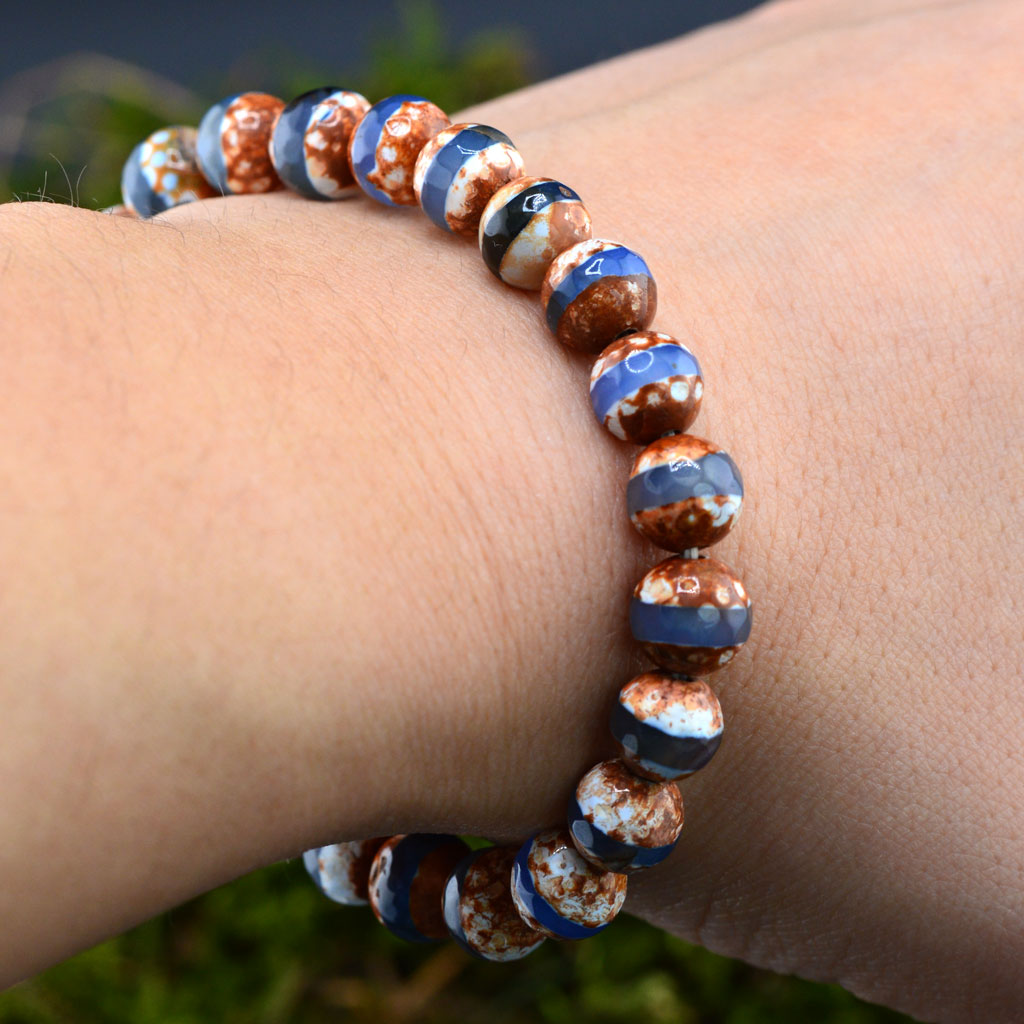 Tibet Achat x Tigerauge Armband