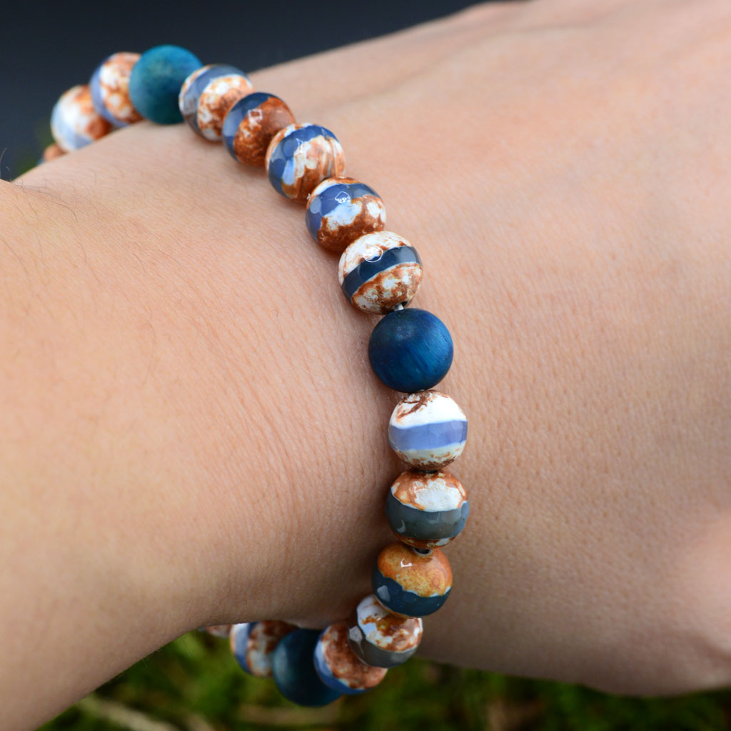 Tibet Achat x Tigerauge Armband