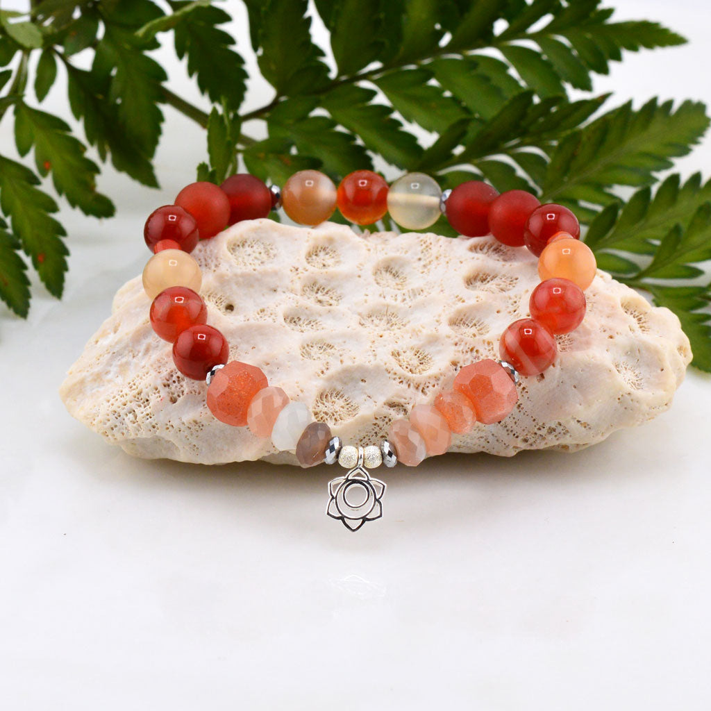 Svadisthana- Das Sakralchakra Armband orange