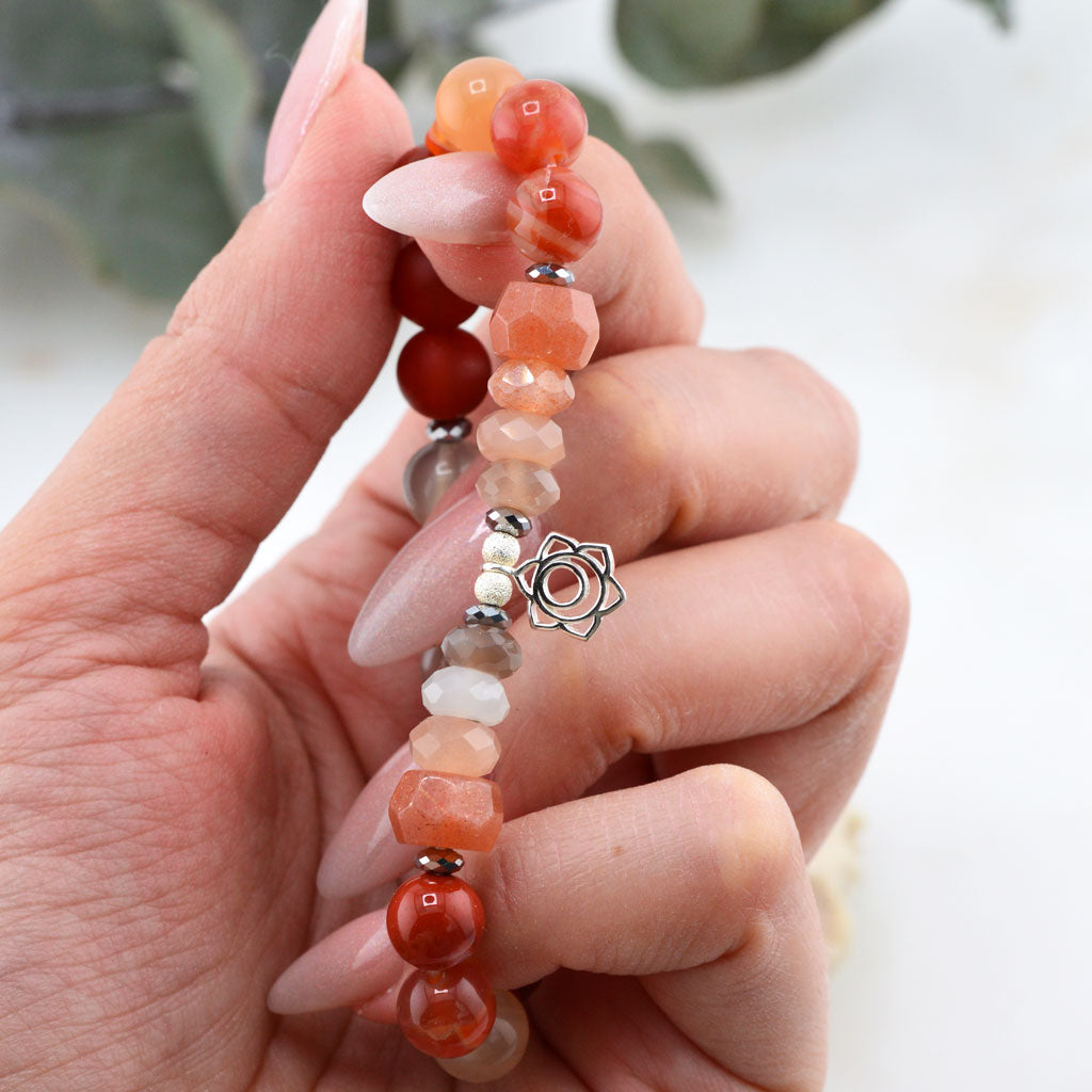 Svadisthana- Das Sakralchakra Armband orange