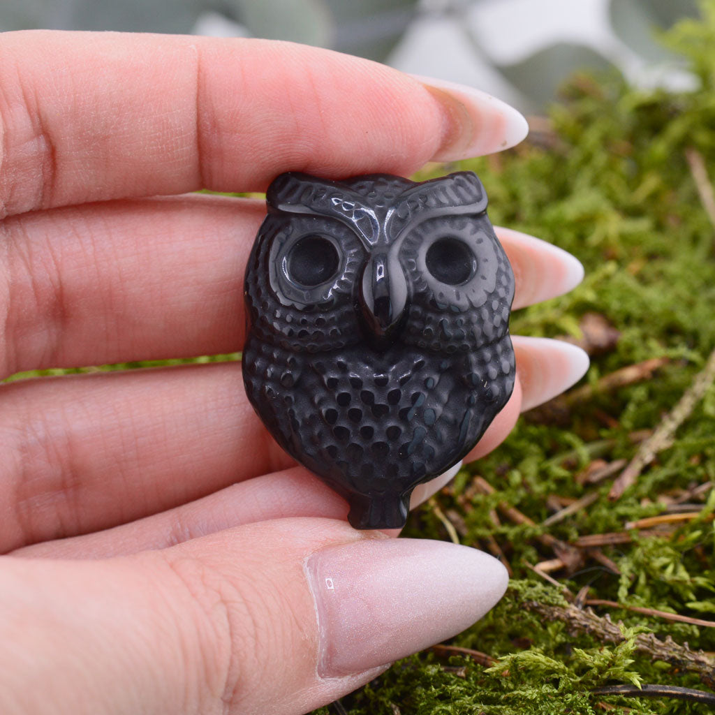 Obsidian Eule Anhänger