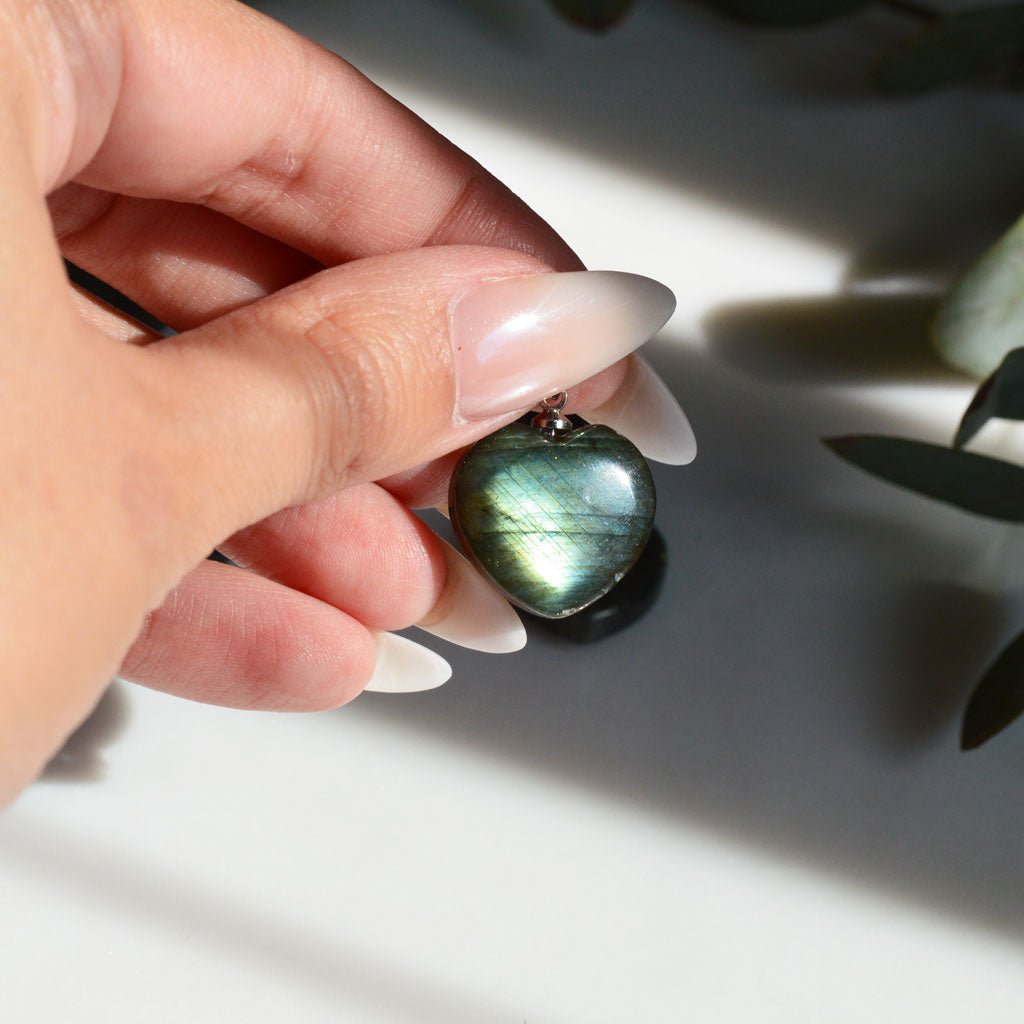 Labradorit Herz Anhänger