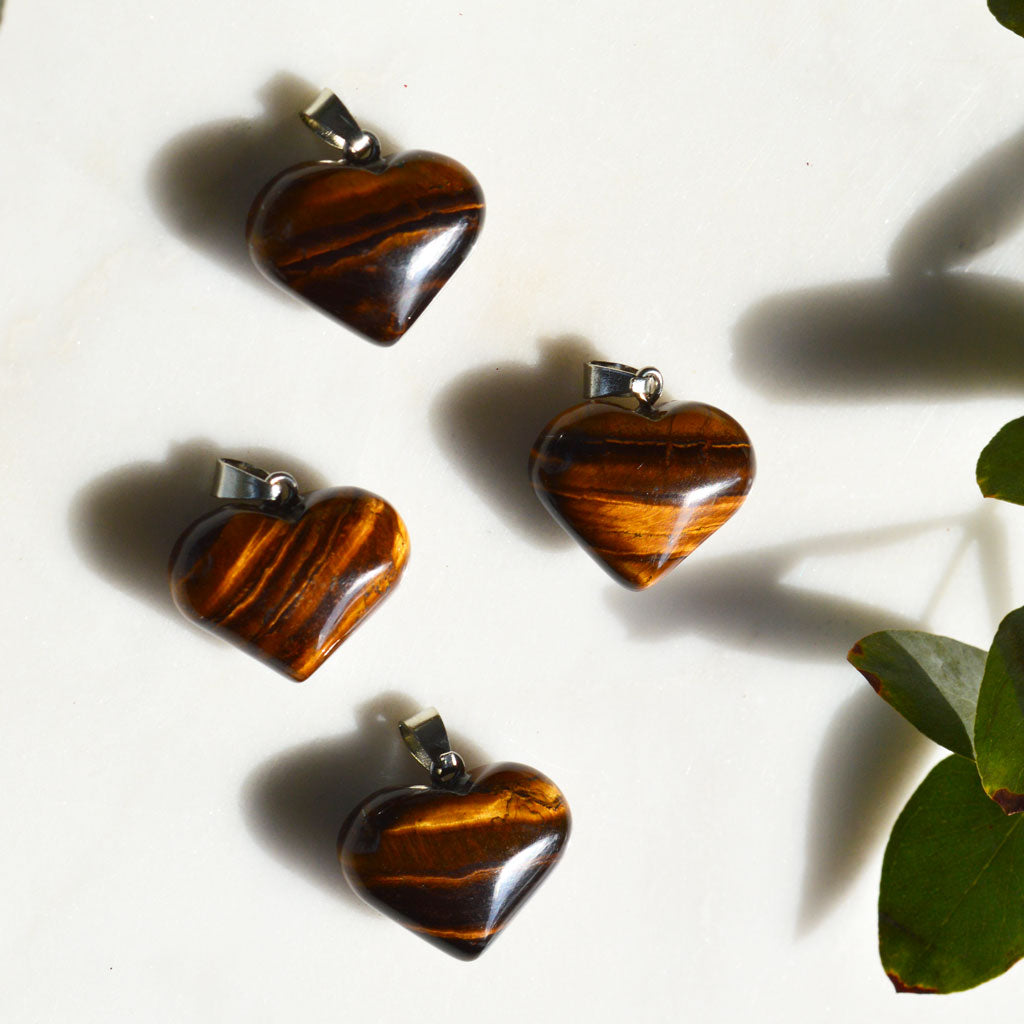 Tigerauge Herz Anhänger