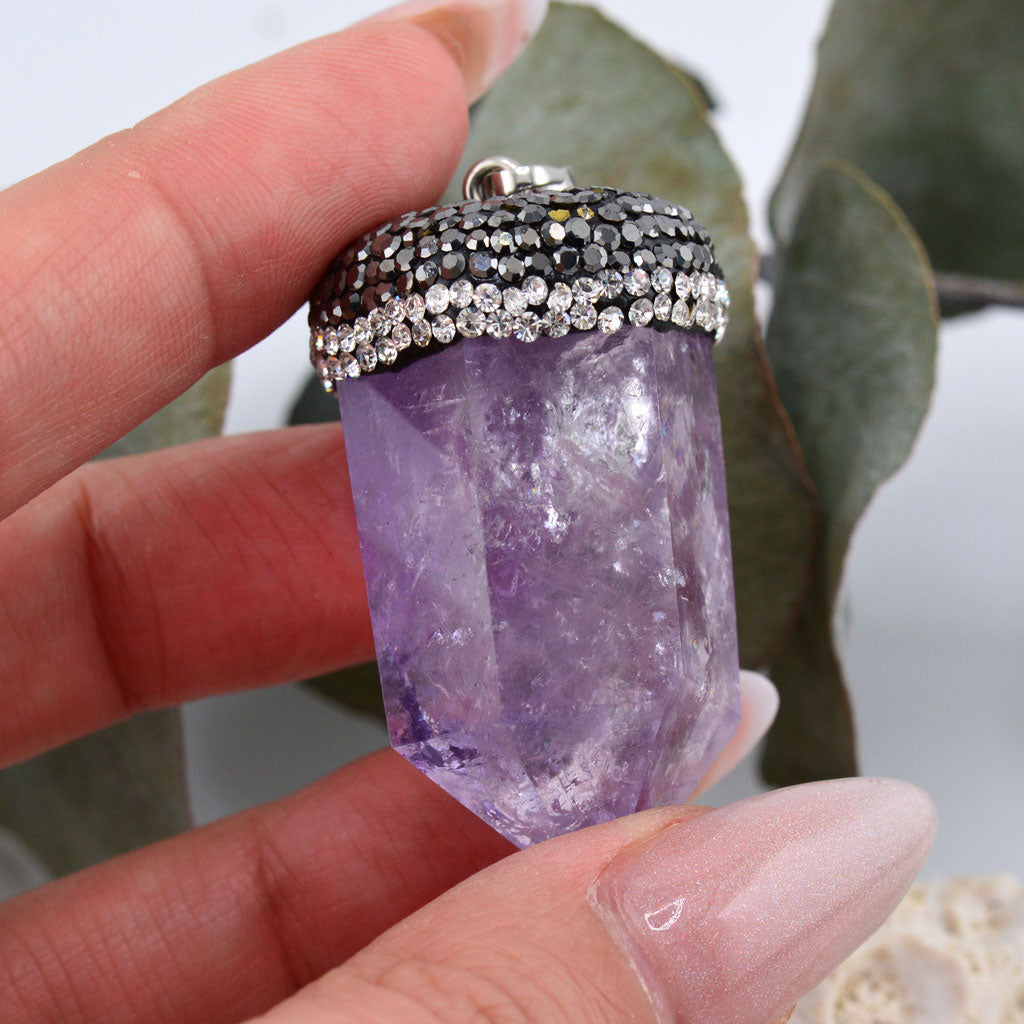 Amethyst Spitze Anhänger groß