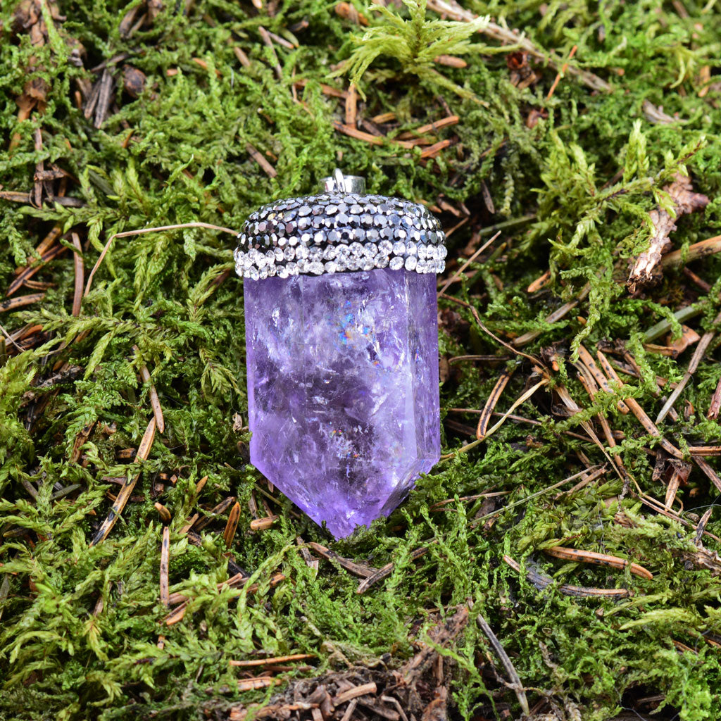 Amethyst Spitze Anhänger groß