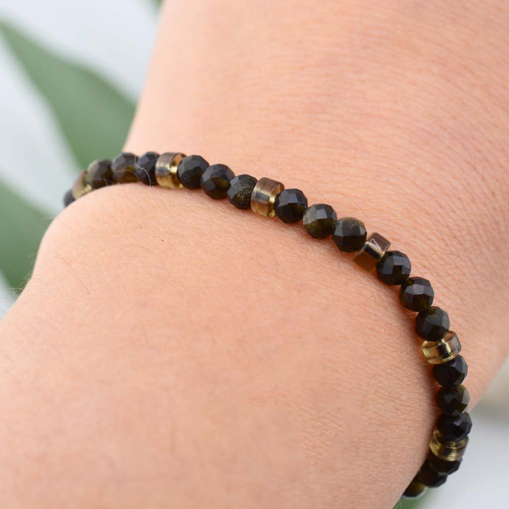Elegant Obsidian Armband