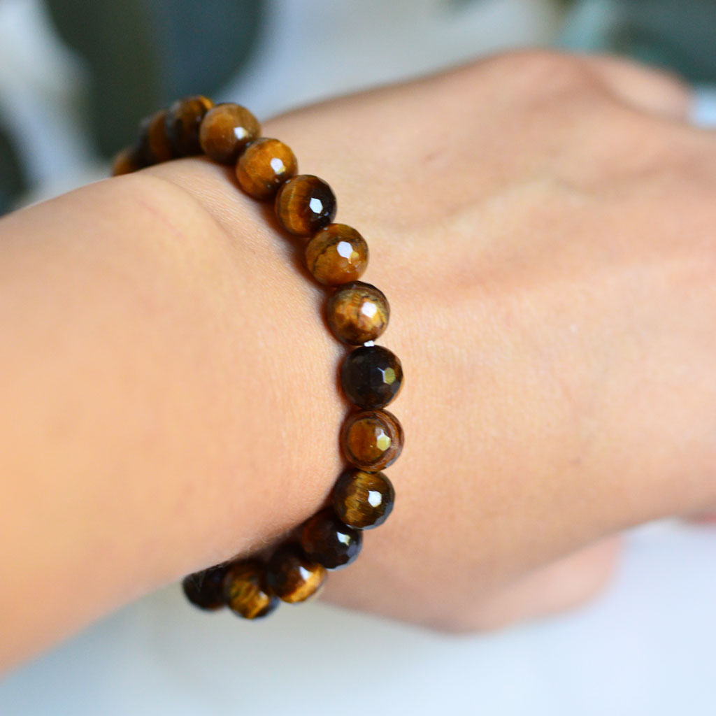 Tigerauge Armband facettiert