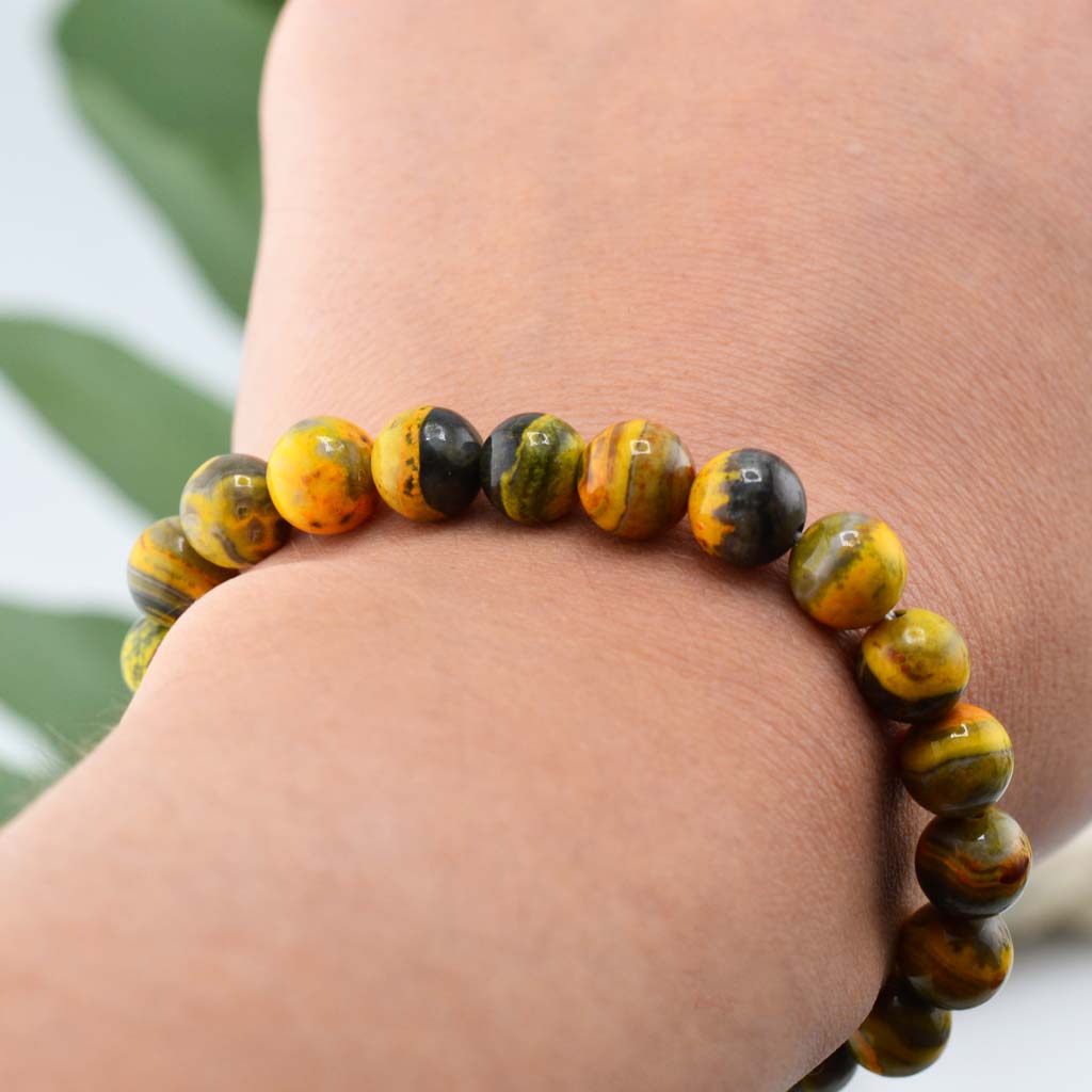 Bumble Bee Jaspis Armband Seltenheit