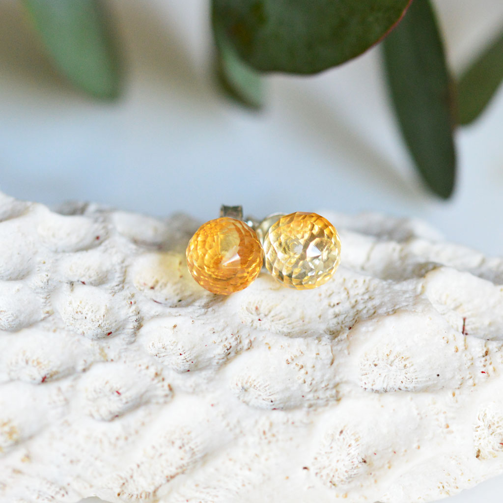 Citrin Ohrstecker Juwelier Qualität