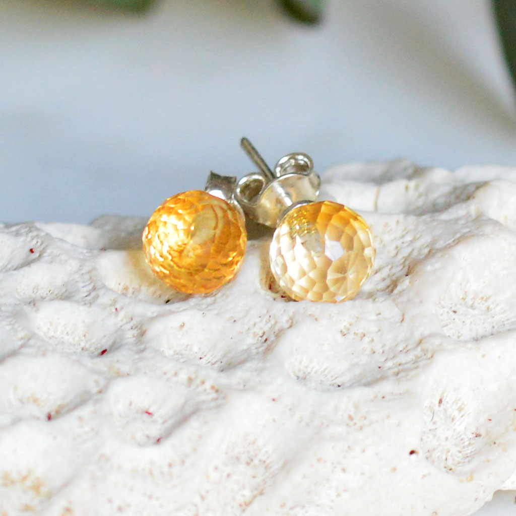 Citrin Ohrstecker Juwelier Qualität