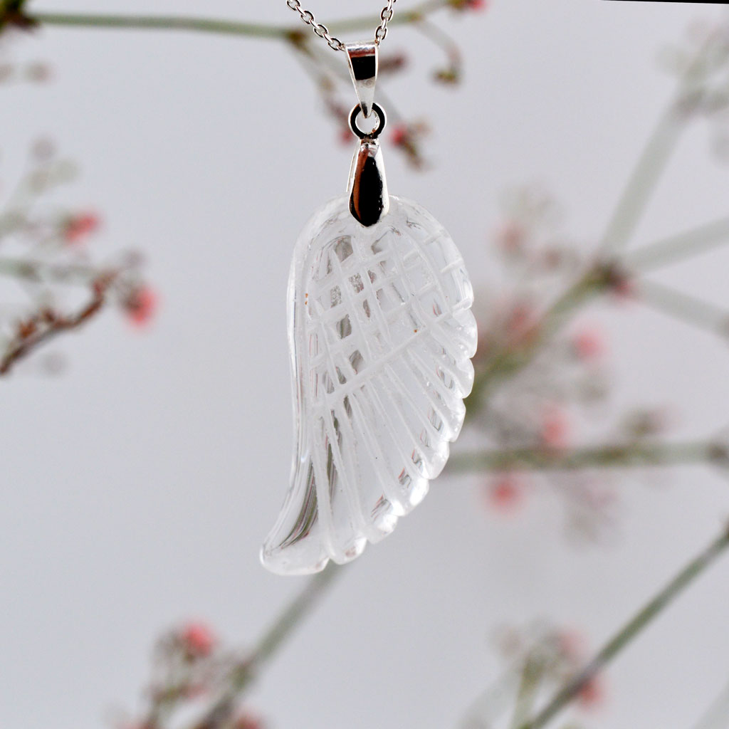 Bergkristall Flügel Anhänger