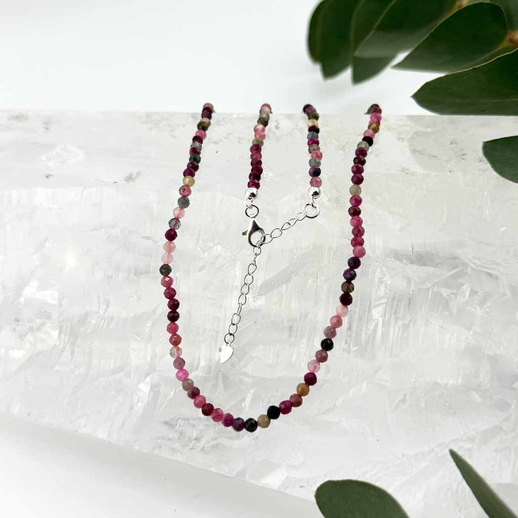 Bunte Turmalin Halskette