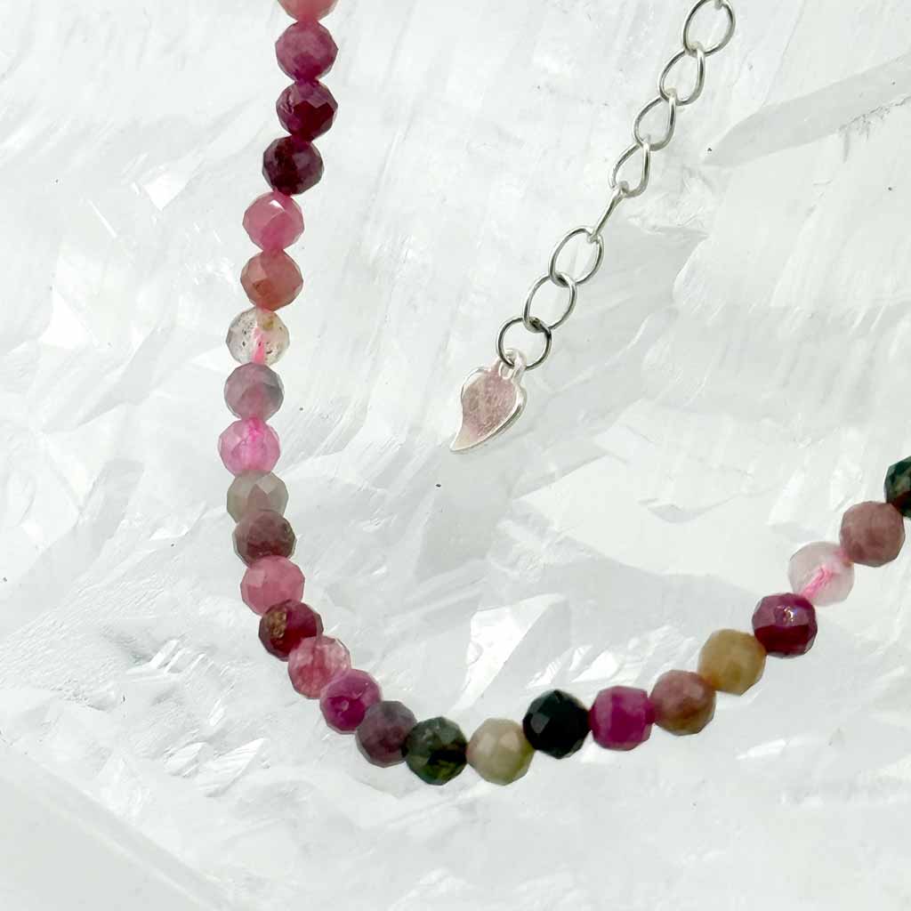 Bunte Turmalin Halskette