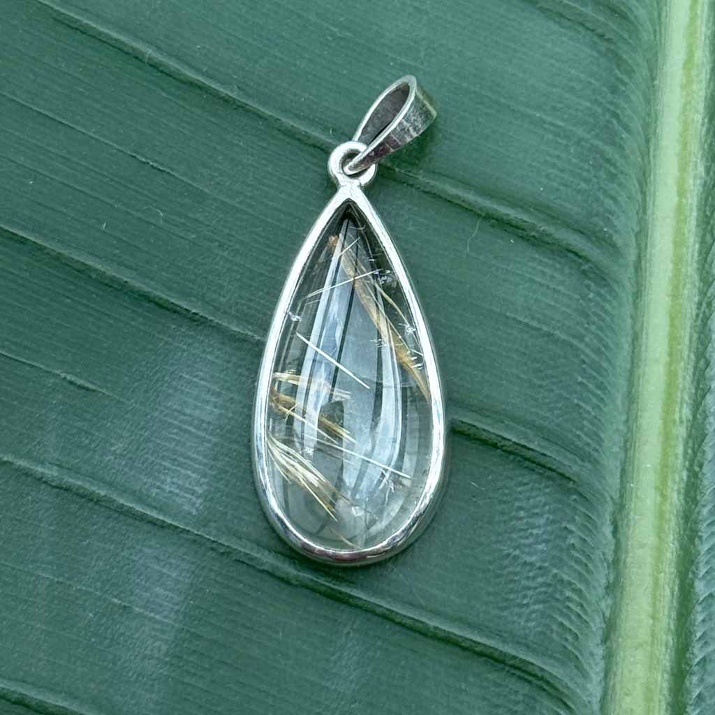 Goldener Rutilquarz Anhänger