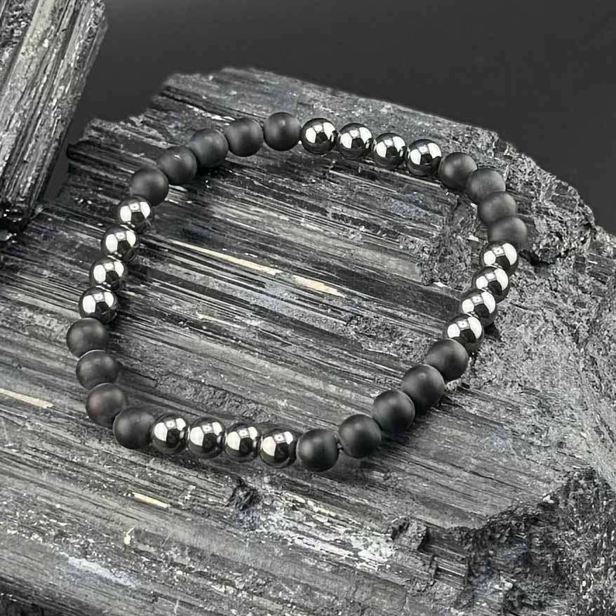 Maskulines Armband Onyx Hämatit rtw