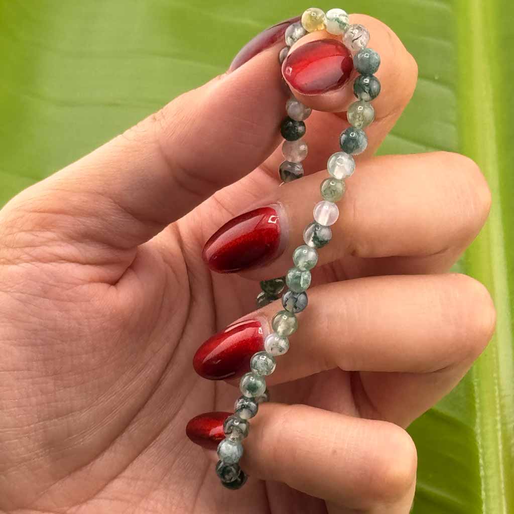 Moosachat Armband rtw 4mm
