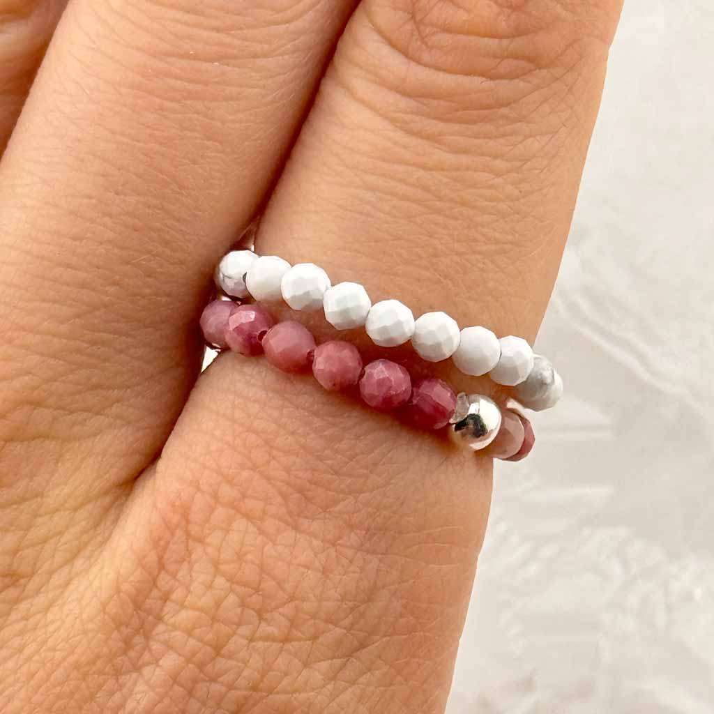 Howlith Ring facettiert