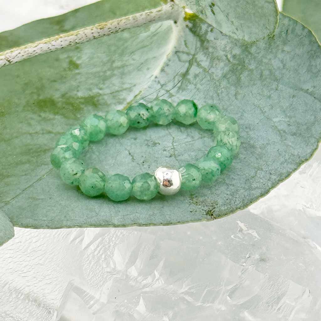 Aventurin Ring facettiert