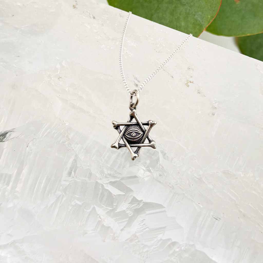 Silber Hexagram Anhänger