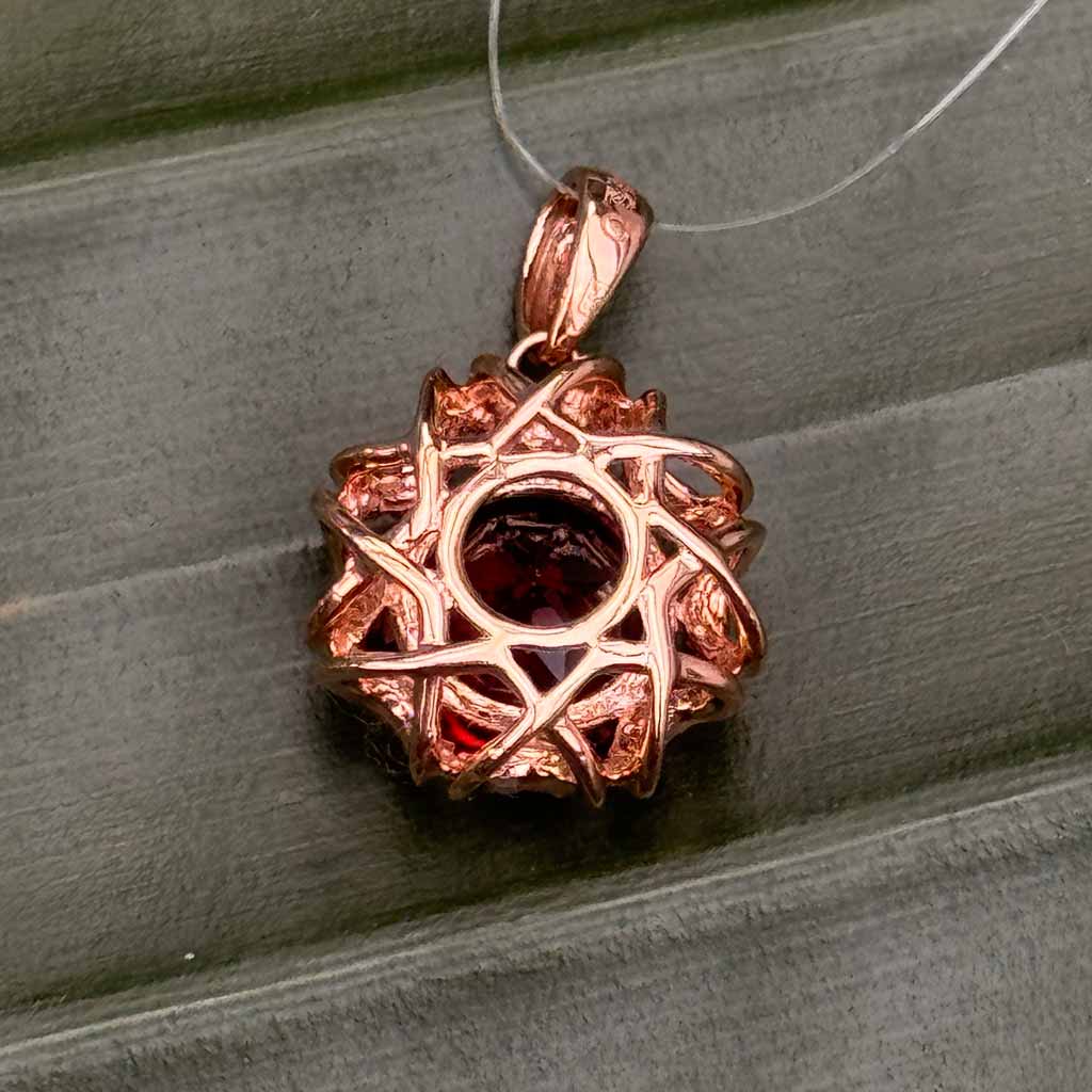 Granat Anhänger Roségold