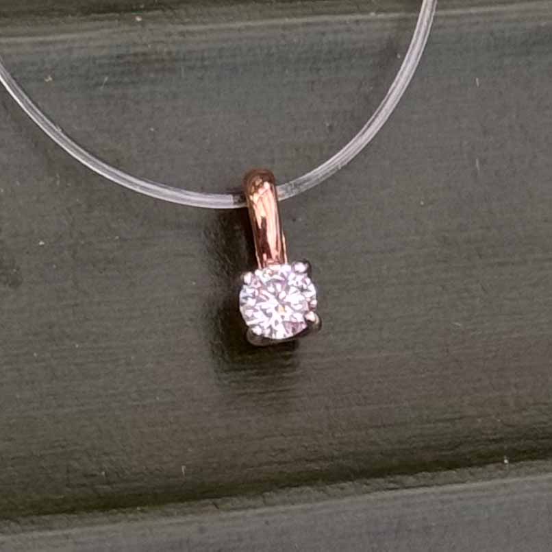 Diamant Solitär 585 Gold Anhänger