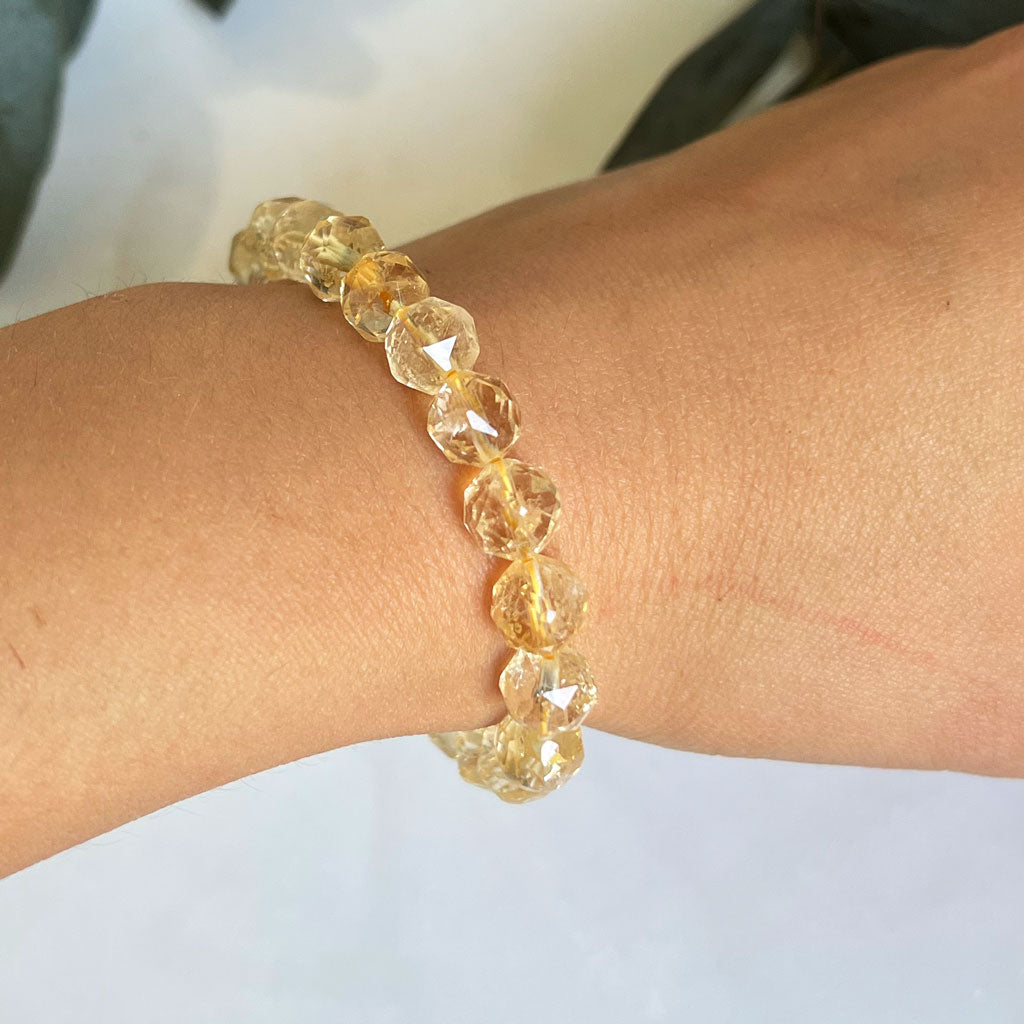 Citrin Armband facettiert