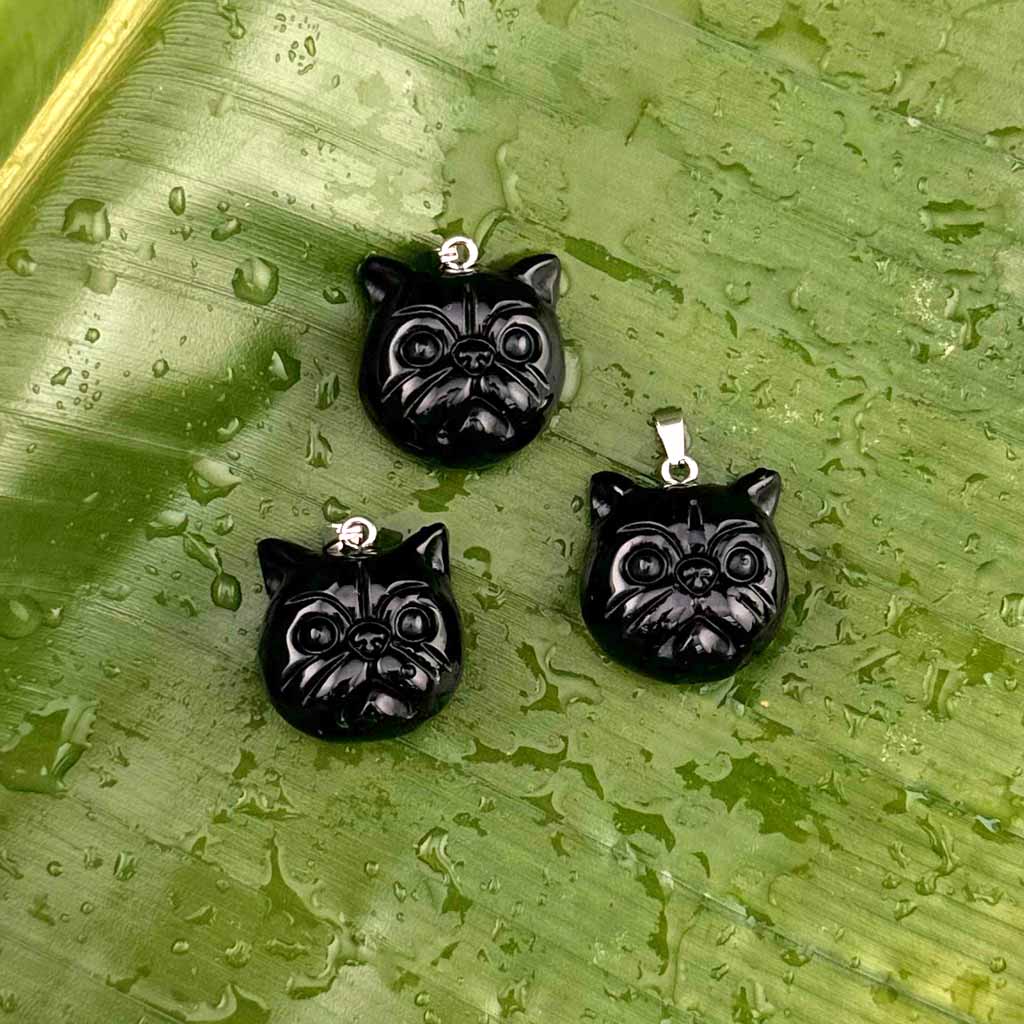 Obsidian Anhänger grumpy cat