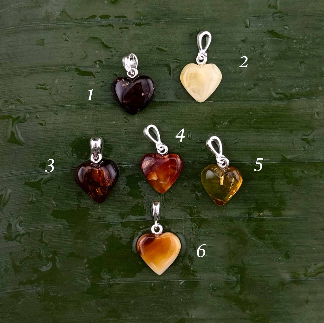 Bernstein Herz Anhänger