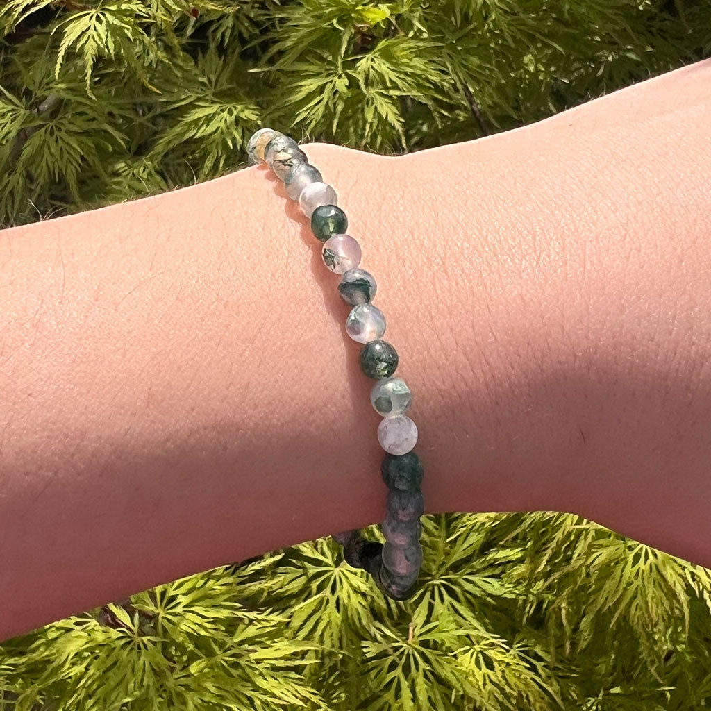 Moosachat Armband rtw 4mm