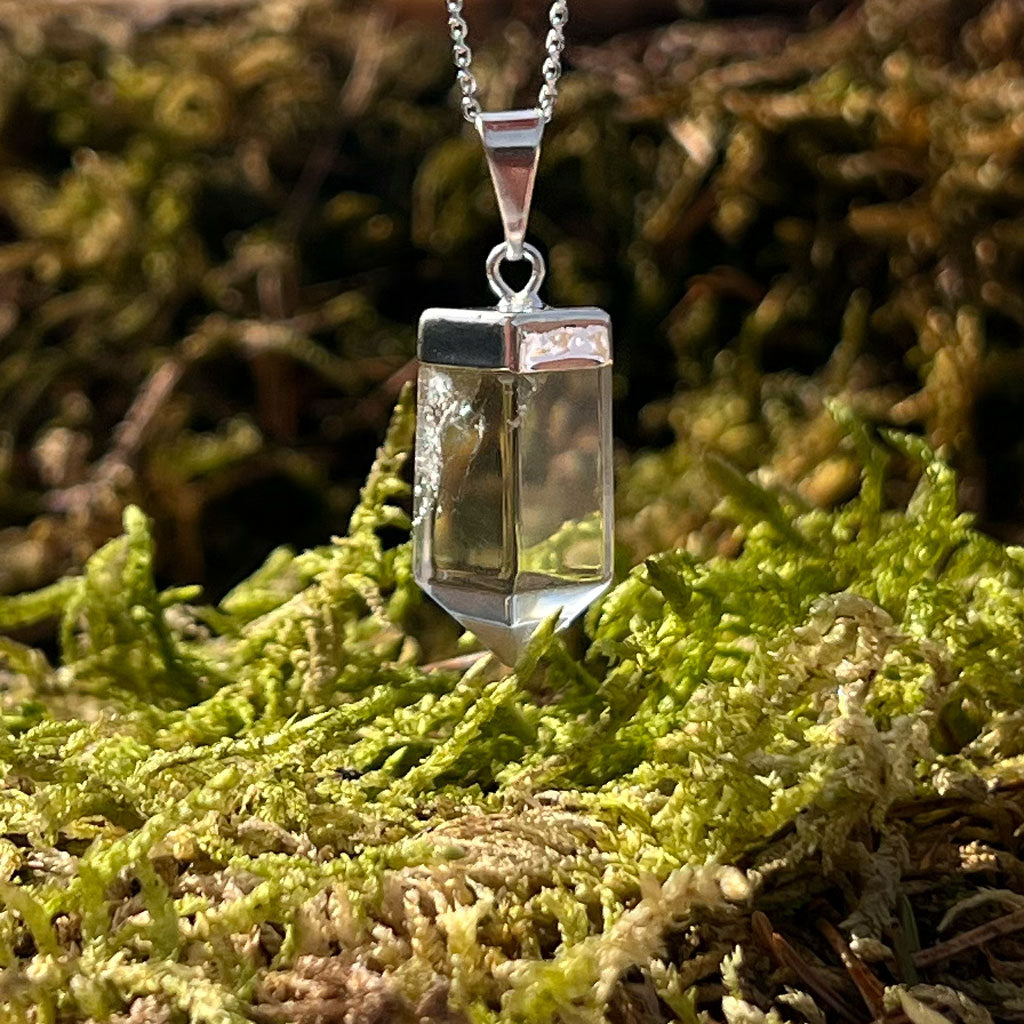 Bergkristall Spitze Anhänger