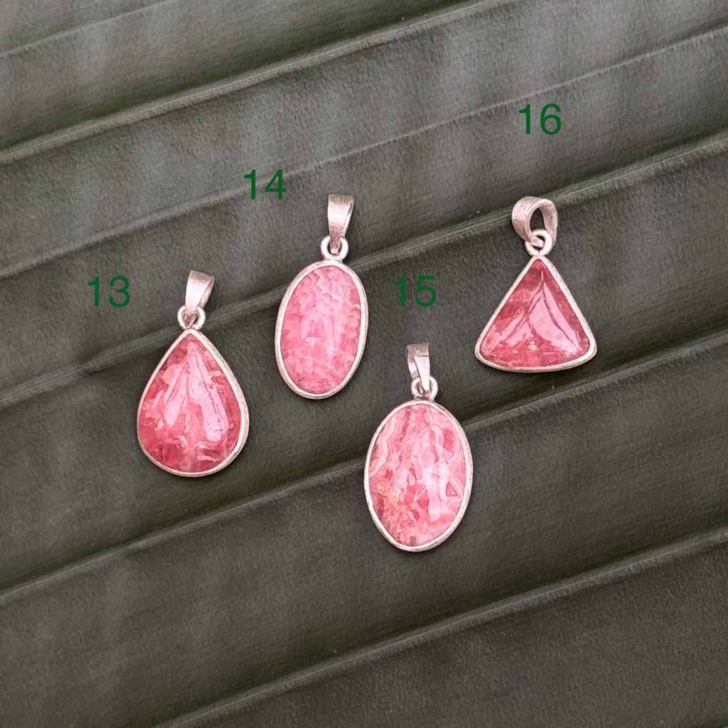 Rhodochrosit Silber Anhänger