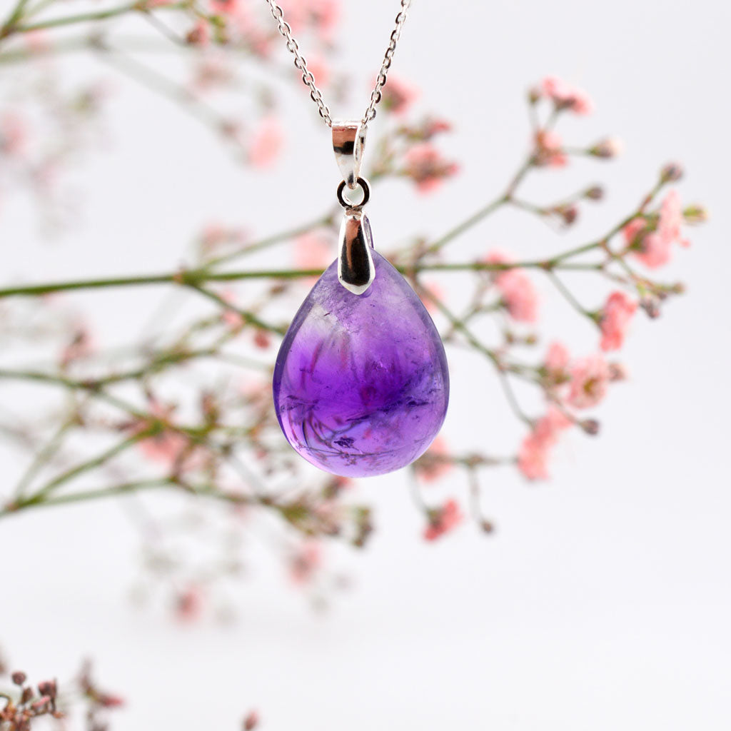 Amethyst Tropfen Anhänger