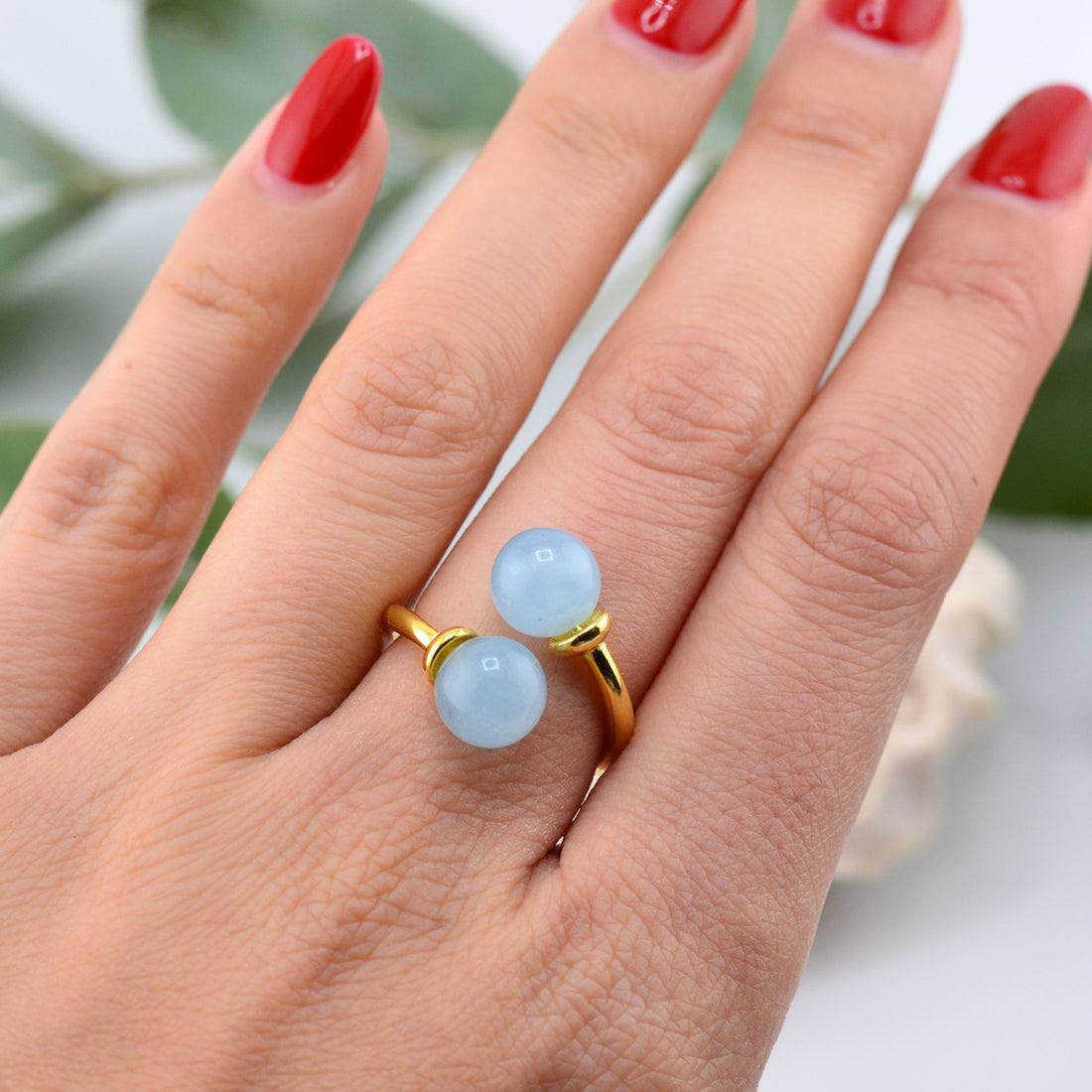 Aquamarin Silber Ring