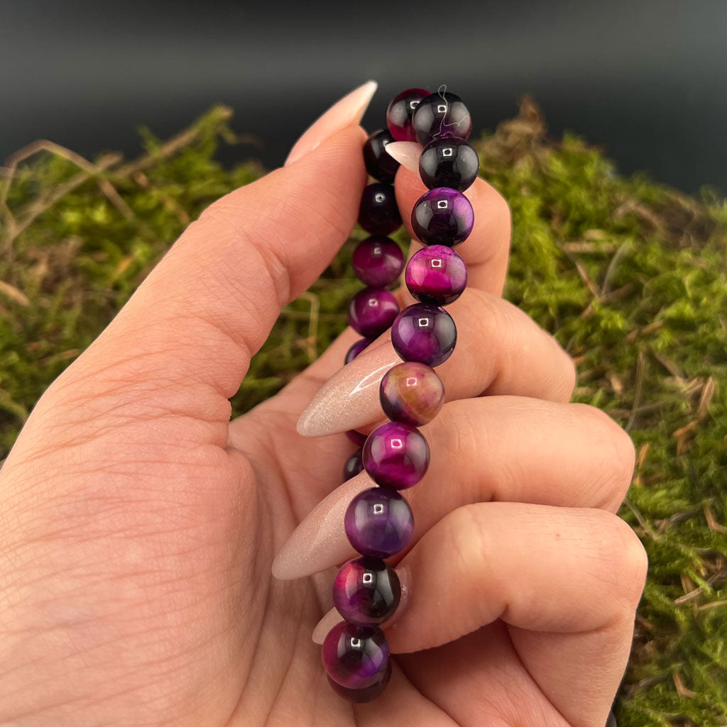 Mystic violett Tigerauge Armband