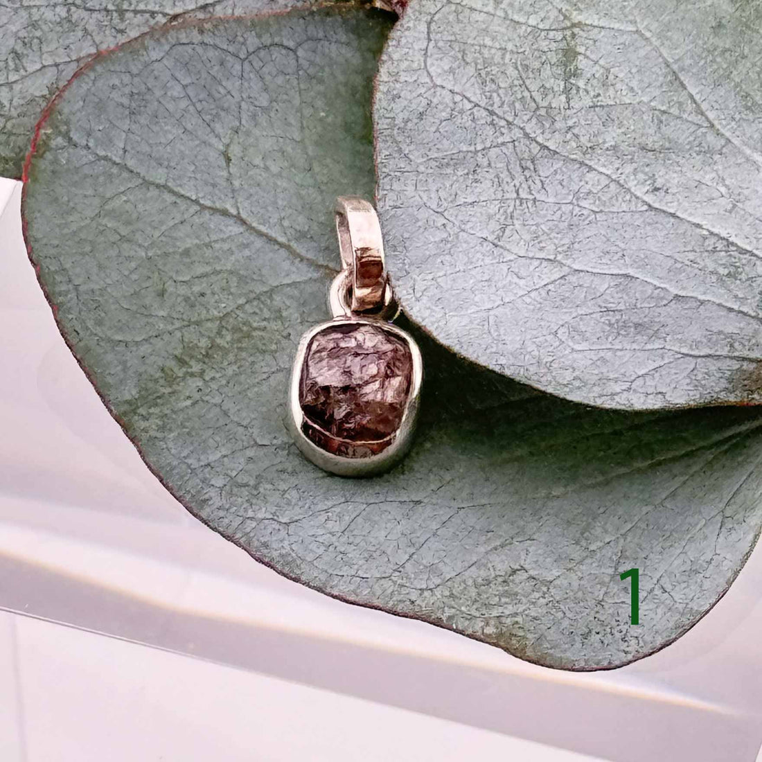 Echter Rohdiamant in Silber