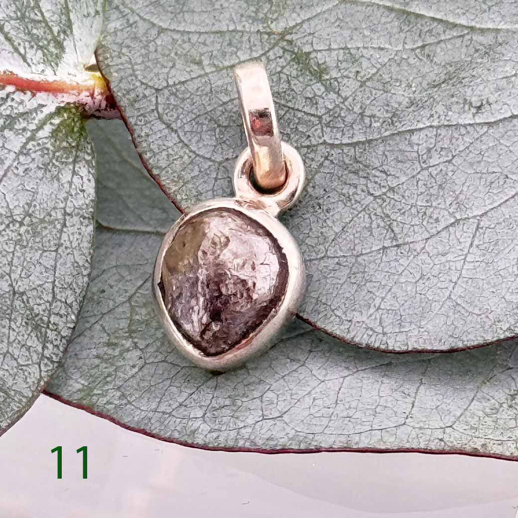 Echter Rohdiamant in Silber