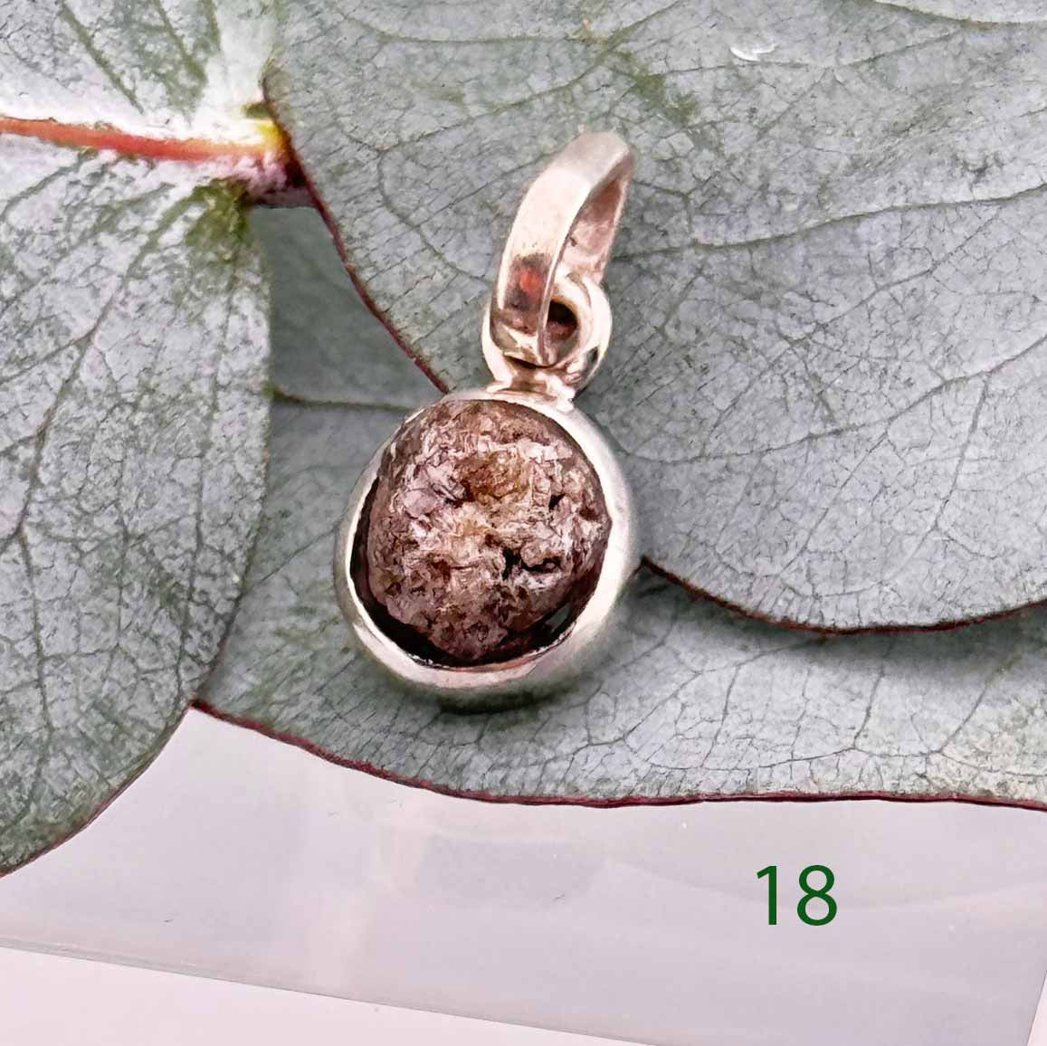 Echter Rohdiamant in Silber