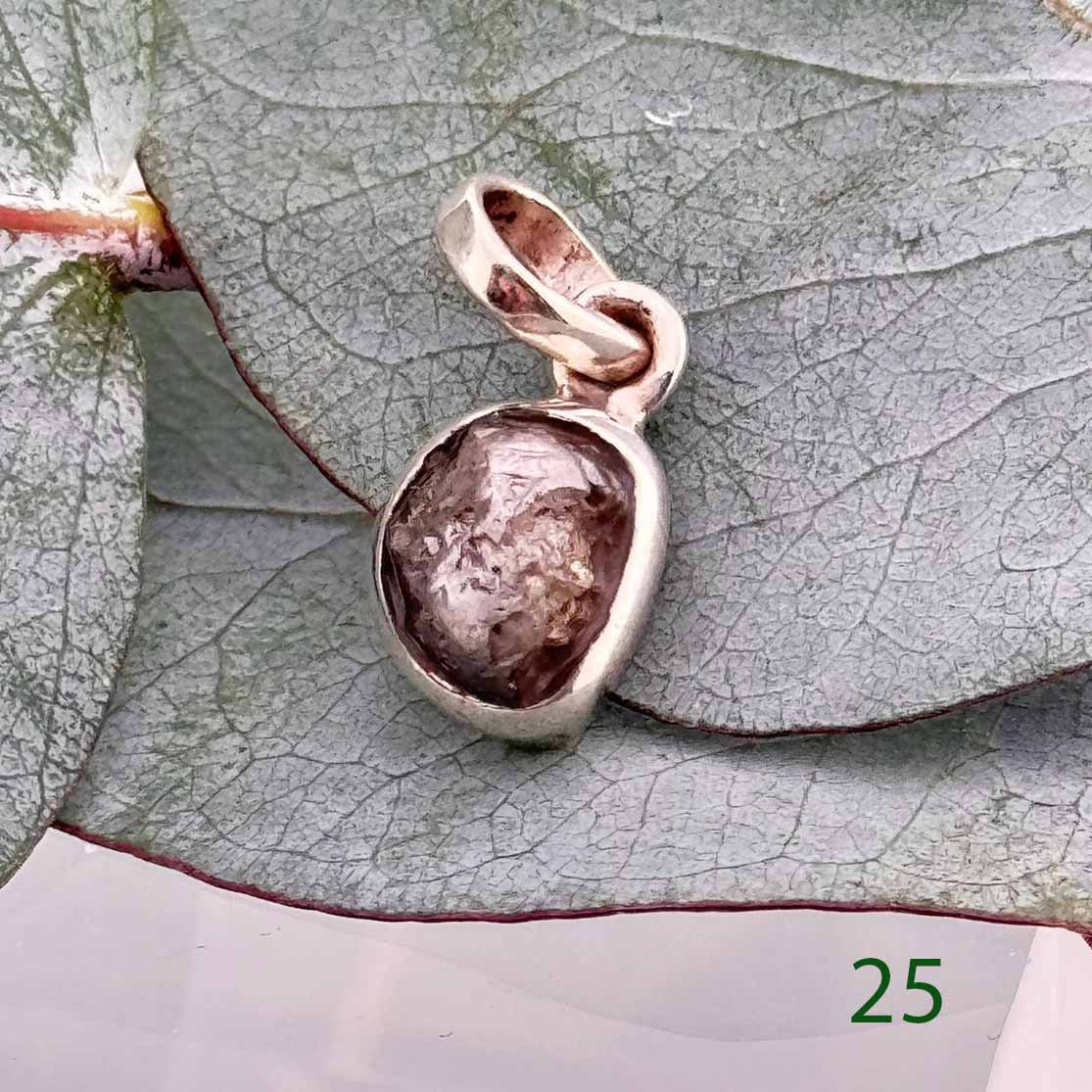 Echter Rohdiamant in Silber