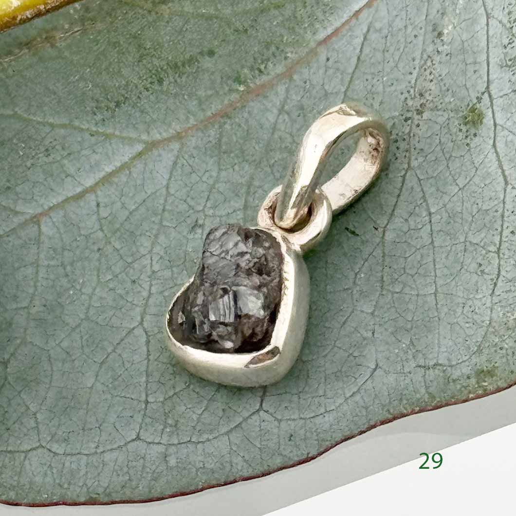 Echter Rohdiamant in Silber