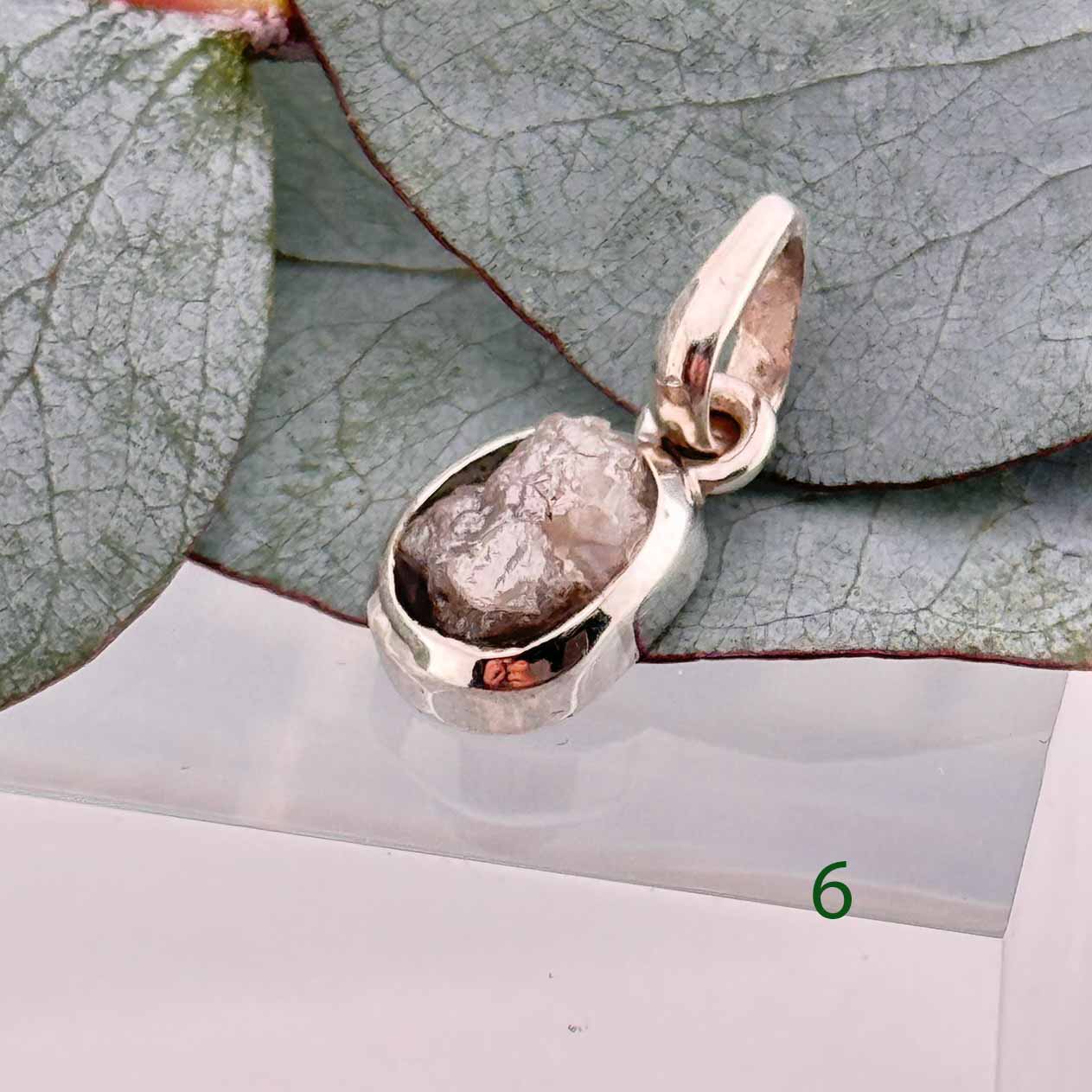 Echter Rohdiamant in Silber