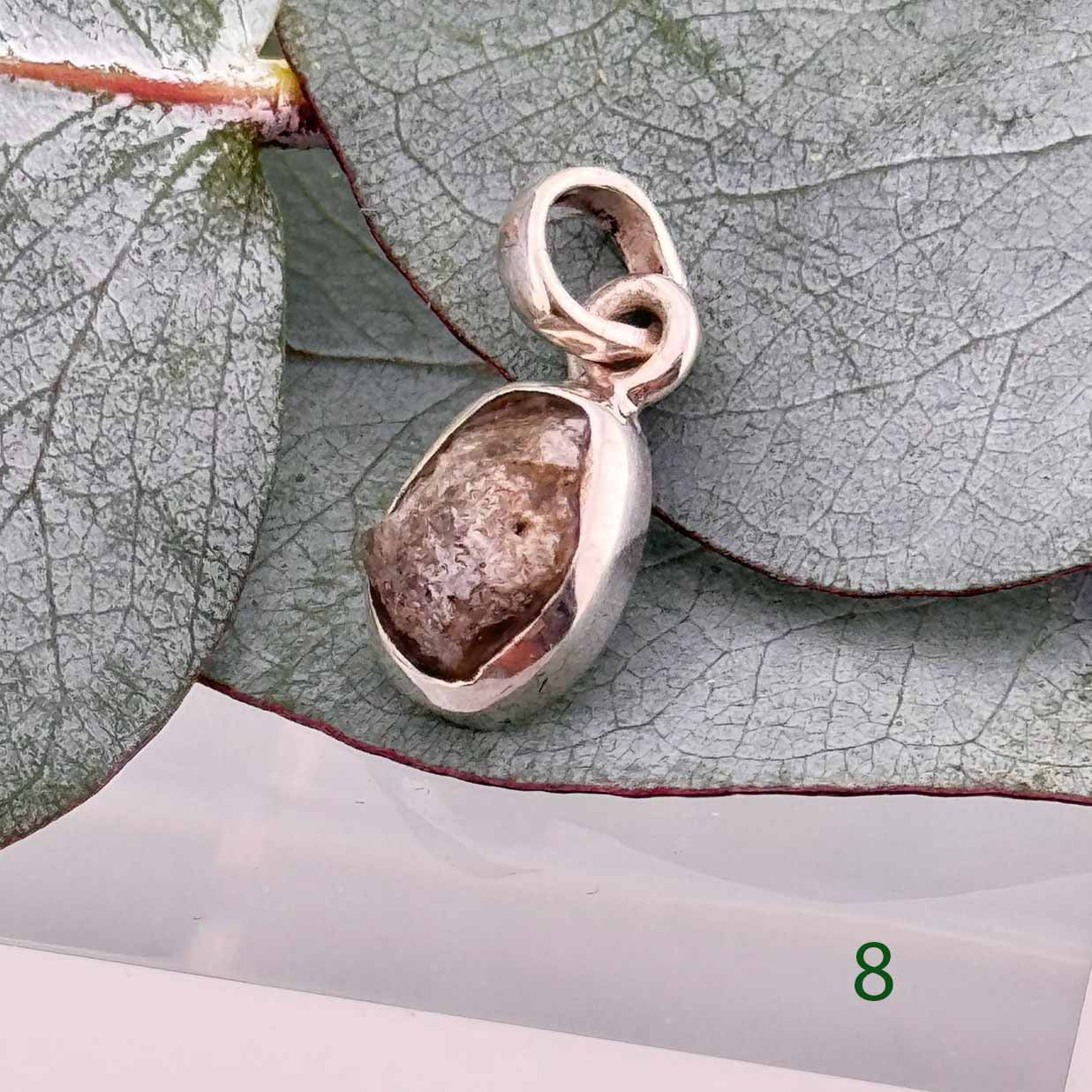 Echter Rohdiamant in Silber