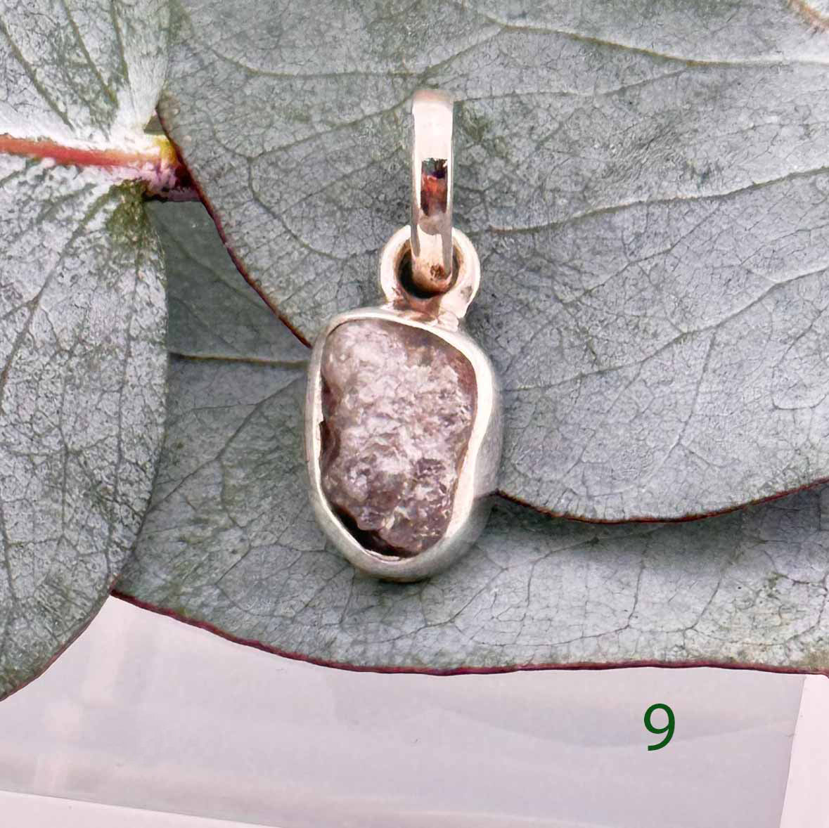 Echter Rohdiamant in Silber