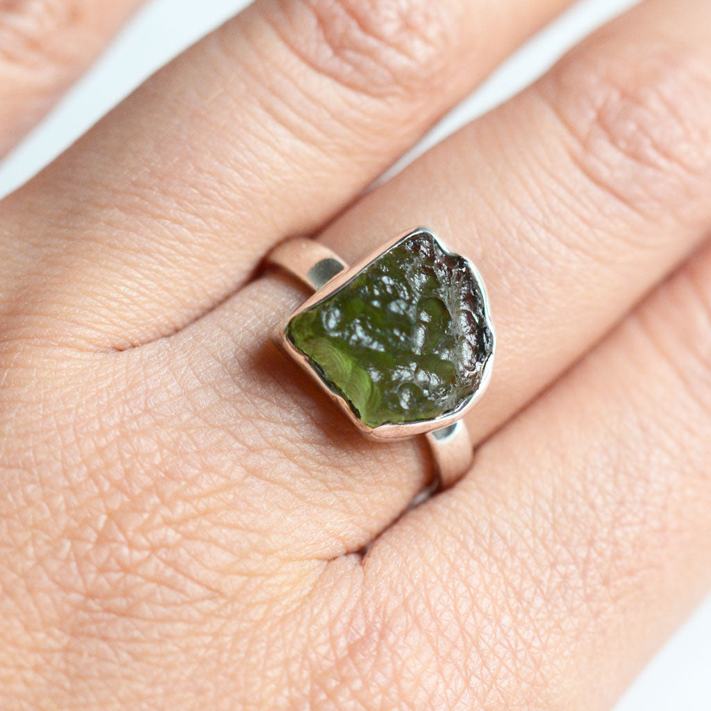 Moldavit Juwelier Ringe