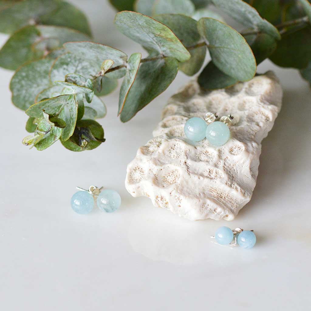 Aquamarin Ohrstecker
