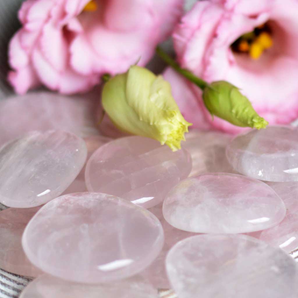 Rosenquarz Scheibensteine