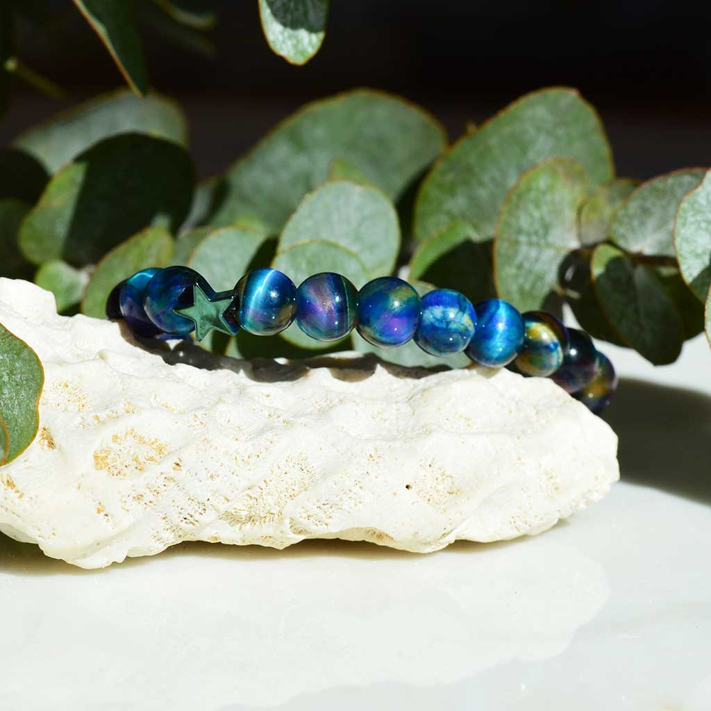 Regenbogen Tigerauge Armband