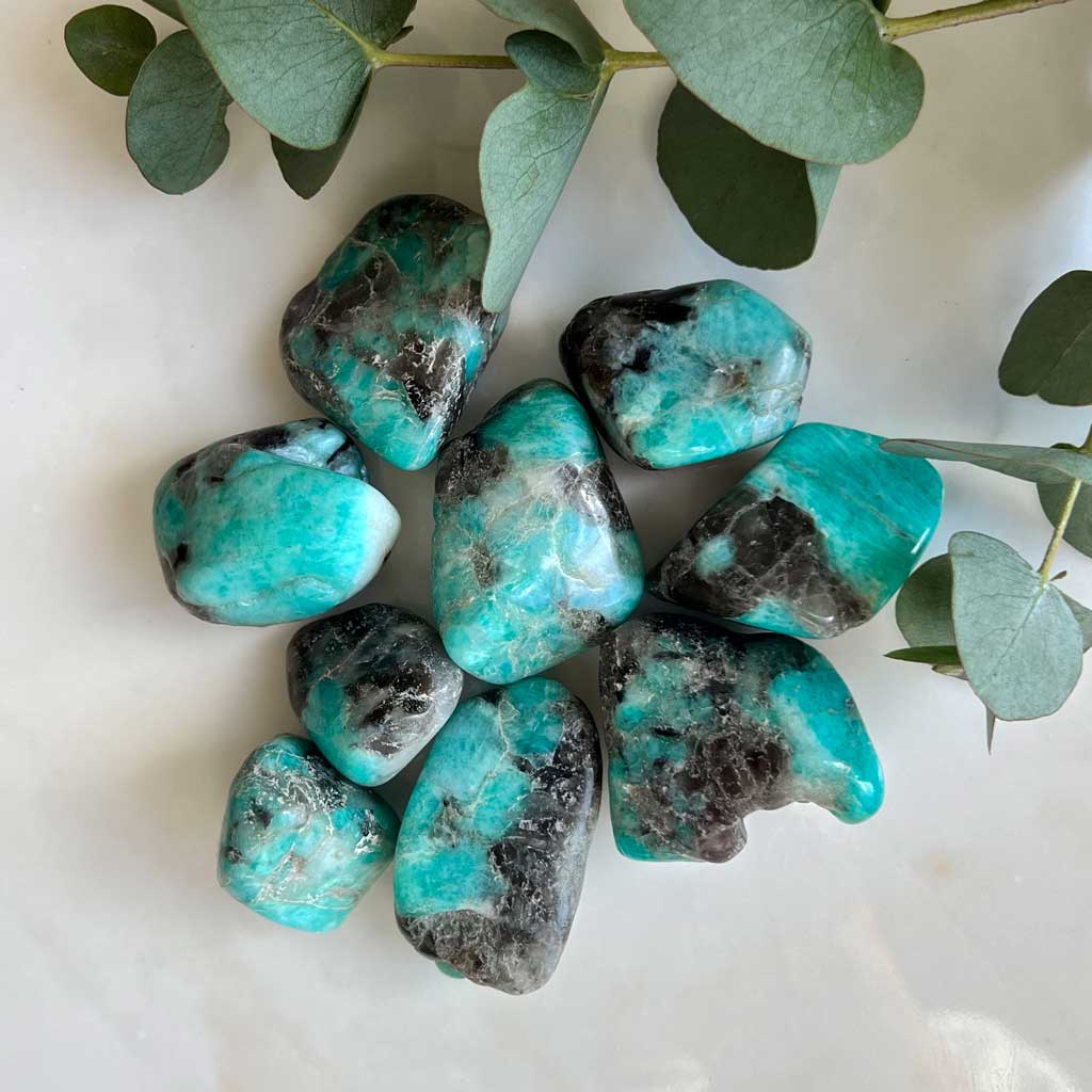 Amazonit Trommelsteine Peru